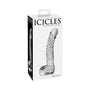 Icicles No. 61 Curved Textured 6.5 in. Glass Dildo Clear - Royal Sins