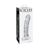 Icicles No. 62 Curved Realistic 6.5 in. Glass Dildo Clear - Royal Sins