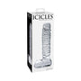 Icicles No. 63 Ribbed Realistic 8.5 in. Glass Dildo Clear - Royal Sins