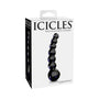 Icicles No. 66 Curved Beaded 4.75 in. Glass Dildo Black - Royal Sins
