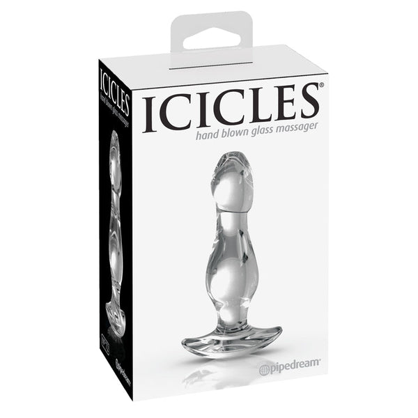 Icicles No. 72 Glass Anal Plug Clear - Royal Sins