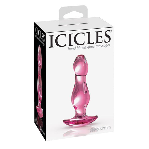 Icicles No. 73 Glass Anal Plug Pink - Royal Sins