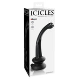 Icicles No. 87 Curved Glass G - Spot Massager With Suction Cup Black - Royal Sins