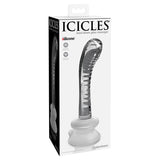 Icicles No. 88 Curved Glass G - Spot Massager With Suction Cup Clear - Royal Sins