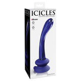 Icicles No. 89 Curved Glass G - Spot Massager With Suction Cup Blue - Royal Sins