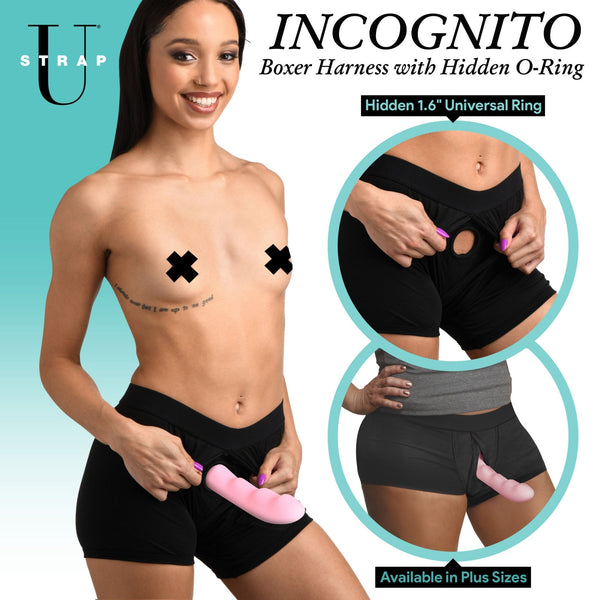 Incognito Boxer Harness with Hidden O - Ring - 2XL - Royal Sins