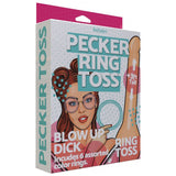 Inflatable Pecker Ring Toss - 3'. 6 Assorted Color Rings Included. - Royal Sins