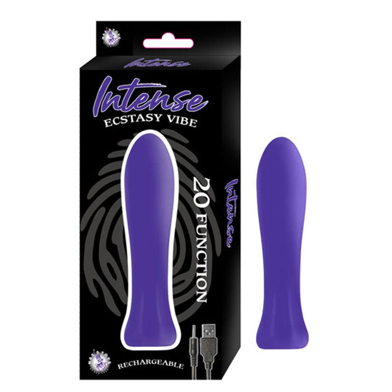 Intense Ecstasy Vibe 20 Function Rechargeable Silicone Waterproof Purple - Royal Sins