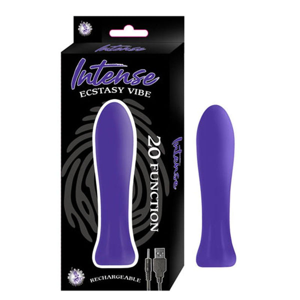 Intense Ecstasy Vibe 20 Function Rechargeable Silicone Waterproof Purple - Royal Sins