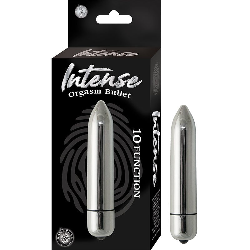 Intense Orgasm Bullet 10 Function Waterproof Silver - Royal Sins