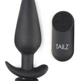 Interchangeable 10X Vibrating Silicone Anal Plug with Remote - Large - Royal Sins