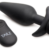 Interchangeable 10X Vibrating Silicone Anal Plug with Remote - Large - Royal Sins