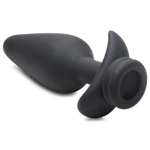 Interchangeable 10X Vibrating Silicone Anal Plug with Remote - XL - Royal Sins