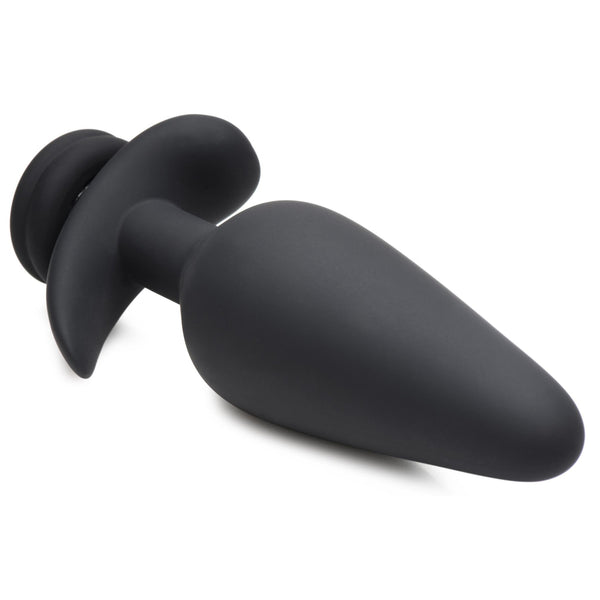 Interchangeable 10X Vibrating Silicone Anal Plug with Remote - XL - Royal Sins