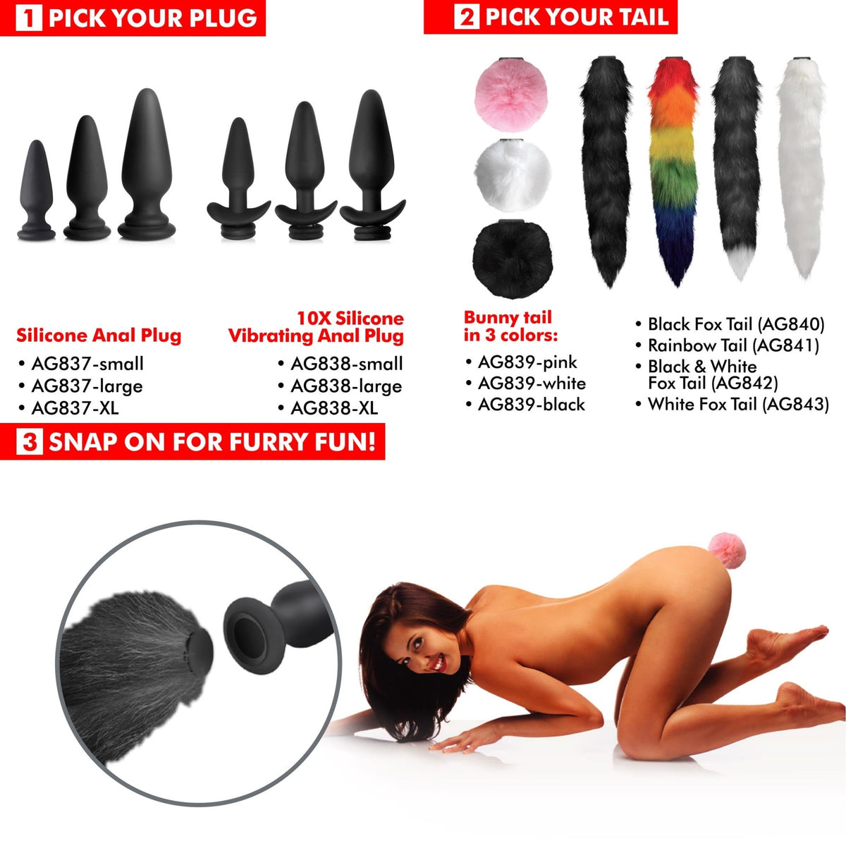 Interchangeable 10X Vibrating Silicone Anal Plug with Remote - XL - Royal Sins