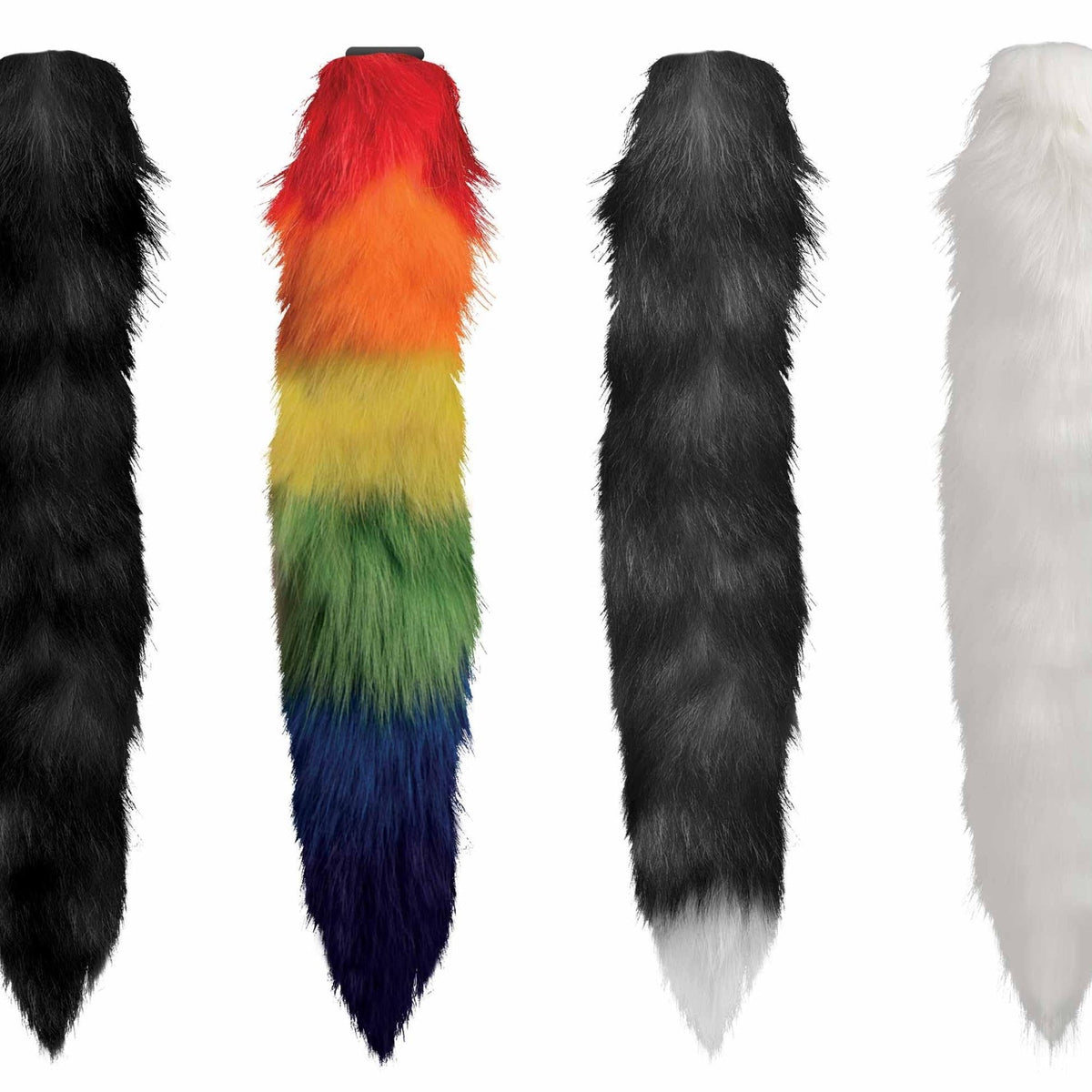 Interchangeable Black and White Fox Tail - Royal Sins