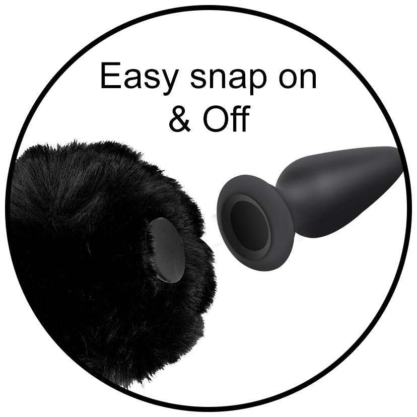 Interchangeable Bunny Tail - Black - Royal Sins