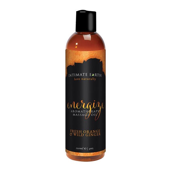 Intimate Earth Aromatherapy Massage Oil - Energize 4oz - Royal Sins