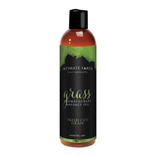 Intimate Earth Aromatherapy Massage Oil - Grass 4oz - Royal Sins