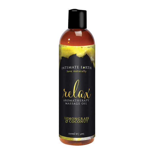 Intimate Earth Aromatherapy Massage Oil - Relax 4oz - Royal Sins