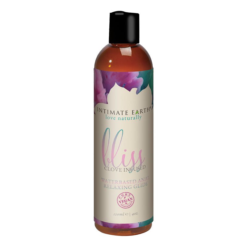 Intimate Earth Bliss Clove Infused Water - Based Anal Relaxing Glide 4 oz. - Royal Sins