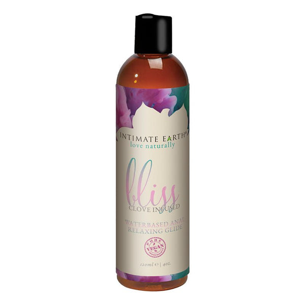 Intimate Earth Bliss Clove Infused Water - Based Anal Relaxing Glide 4 oz. - Royal Sins