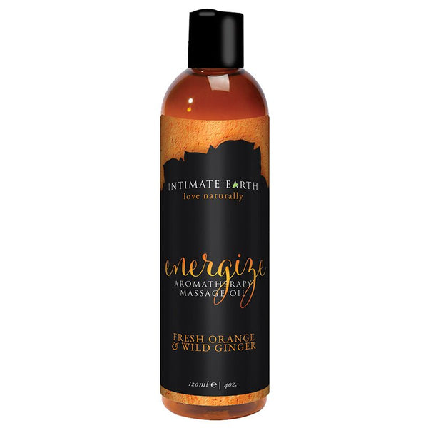 Intimate Earth Energize Massage Oil 120 ml/4 oz - Royal Sins