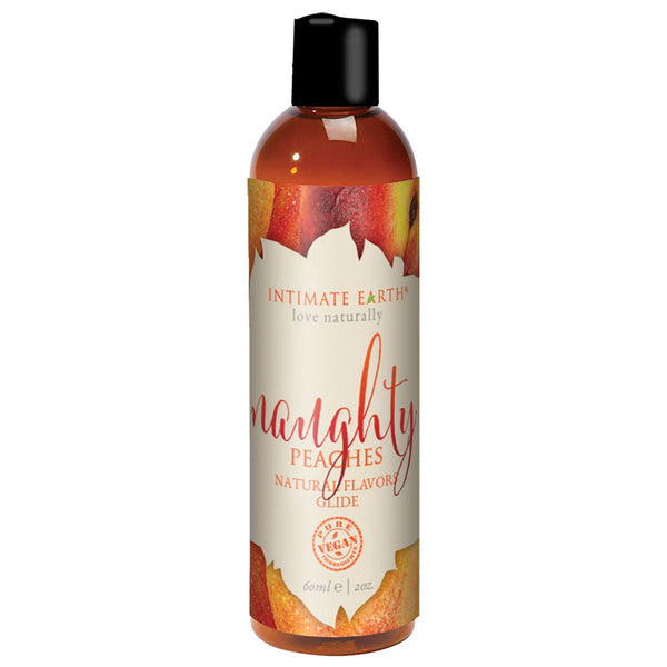Intimate Earth Flavored Glide - Naughty Peaches 2oz - Royal Sins