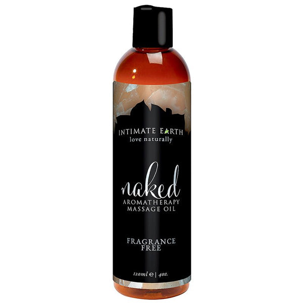 Intimate Earth Naked Fragrance Free Aromatherapy Massage Oil 4 oz. - Royal Sins