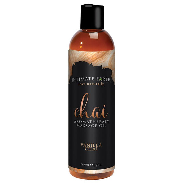 Intimate Earth Vanilla Chai Aromatherapy Massage Oil 4 oz. - Royal Sins