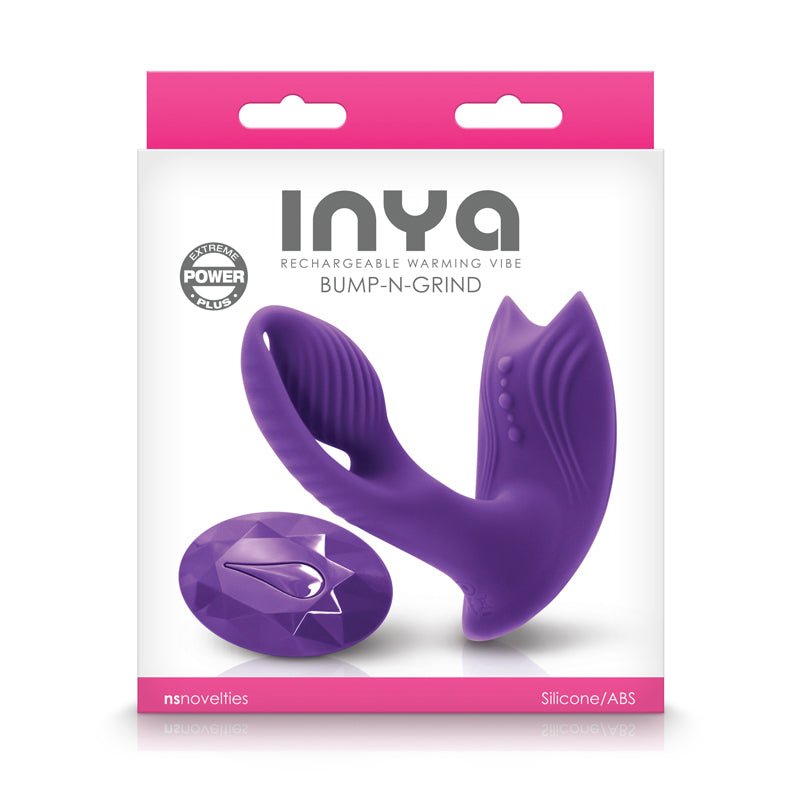 INYA Bump - N - Grind Rechargeable Warming Dual Stimulator Purple - Royal Sins