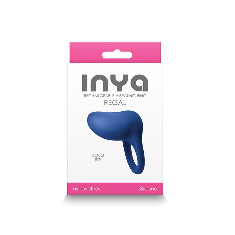 INYA Regal Rechargeable Vibrating Ring Blue - Royal Sins