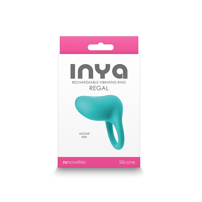 INYA Regal Rechargeable Vibrating Ring Teal - Royal Sins