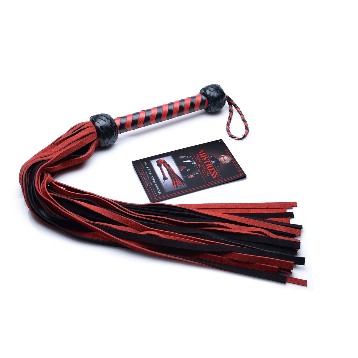 Isabella Sinclaire Black and Red Suede Flogger - Royal Sins