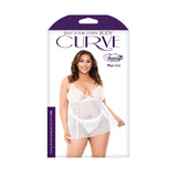 Isla Babydoll & Panty Set - White - 1X/2X - Royal Sins