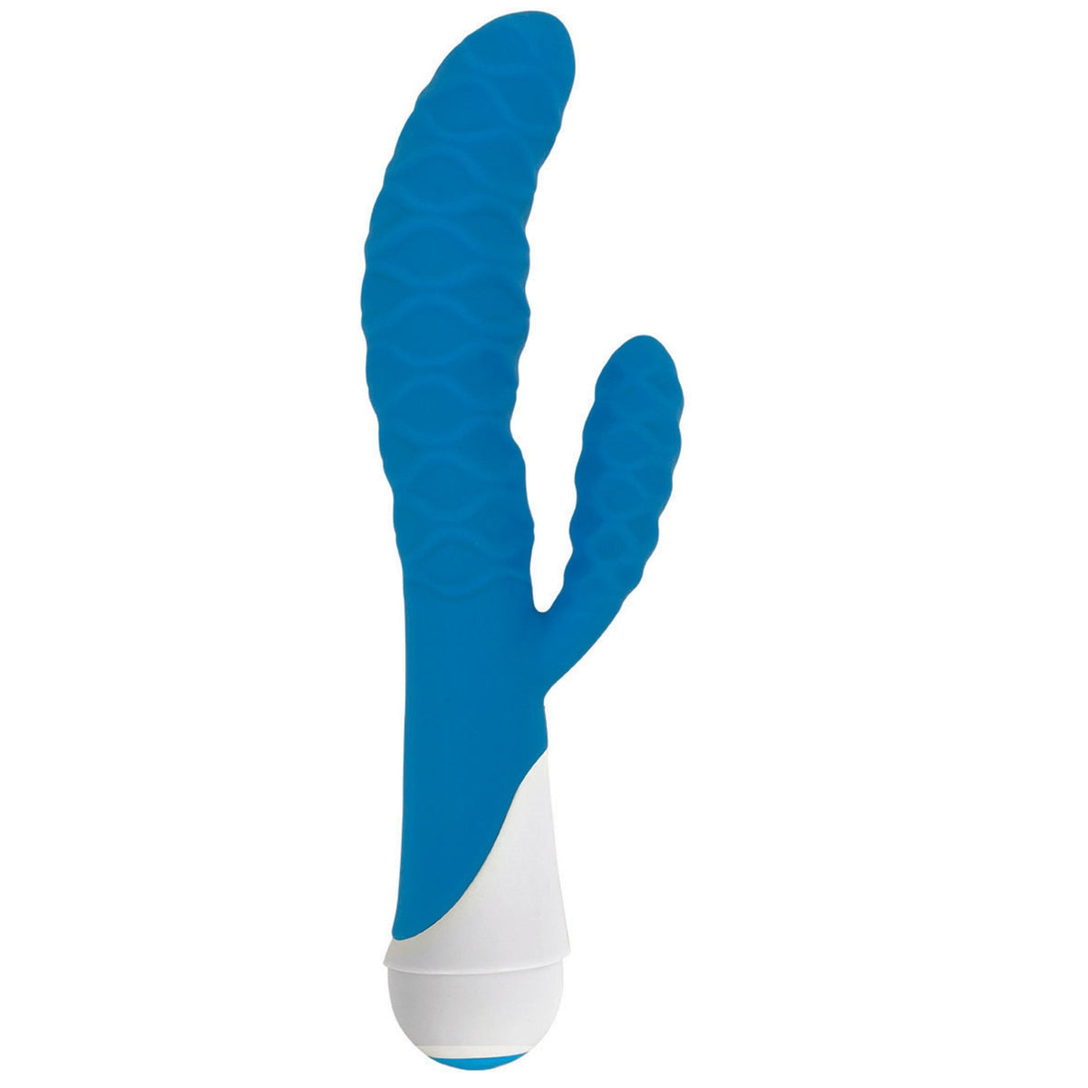 Ivy 20x Wavy Silicone Rabbit Vibe - Blue - Royal Sins