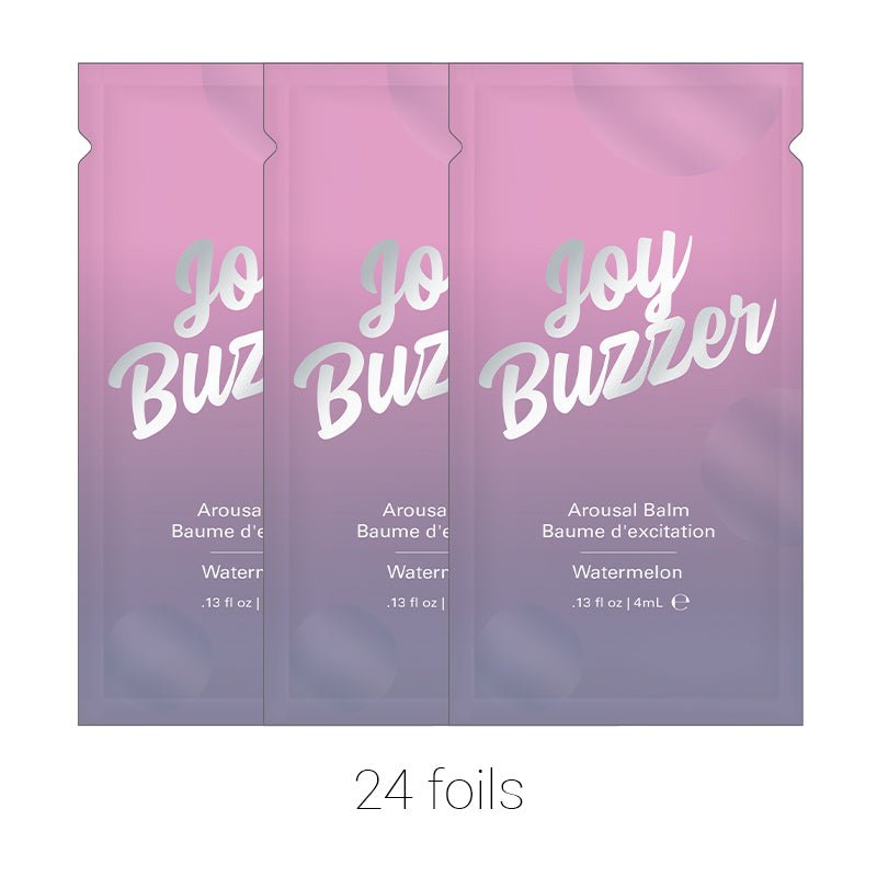Jelique Joy Buzzer Clitoral Arousal Balm Watermelon (Bulk Pack/24 pcs) .13 oz Foil - Royal Sins