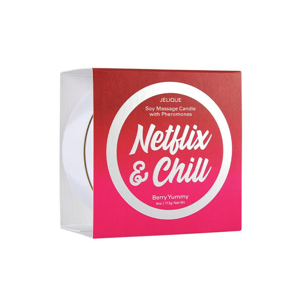 Jelique Netflix & Chill Massage Candle Netflix & Chill Berry Yummy 4 oz/113 g - Royal Sins