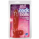 Jelly Jewel Cock & Balls Suct. (Ruby) - Royal Sins