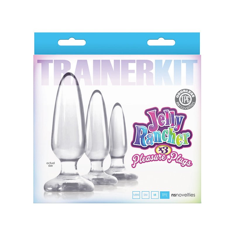 Jelly Rancher Pleasure Plugs Trainer Kit Clear - Royal Sins
