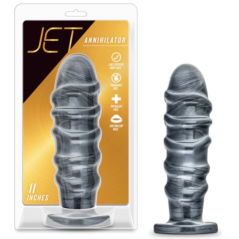 Jet Annihilator 11 in. Anal Plug Carbon Metallic Black - Royal Sins