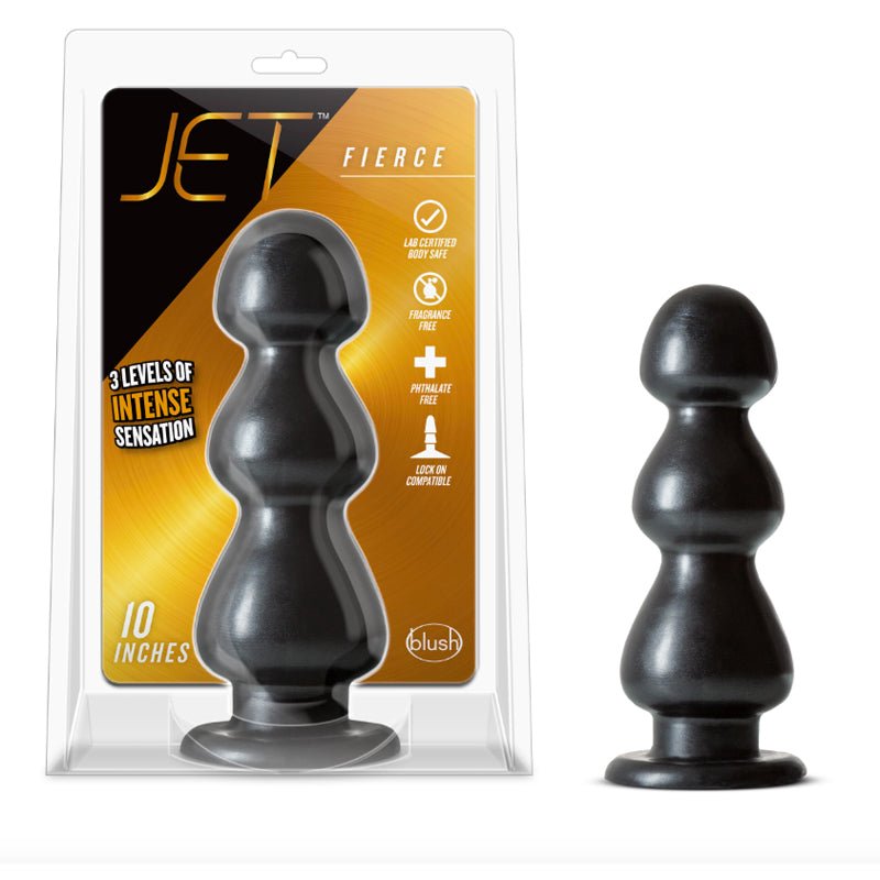 Jet Fierce 10 in. Anal Plug Carbon Metallic Black - Royal Sins