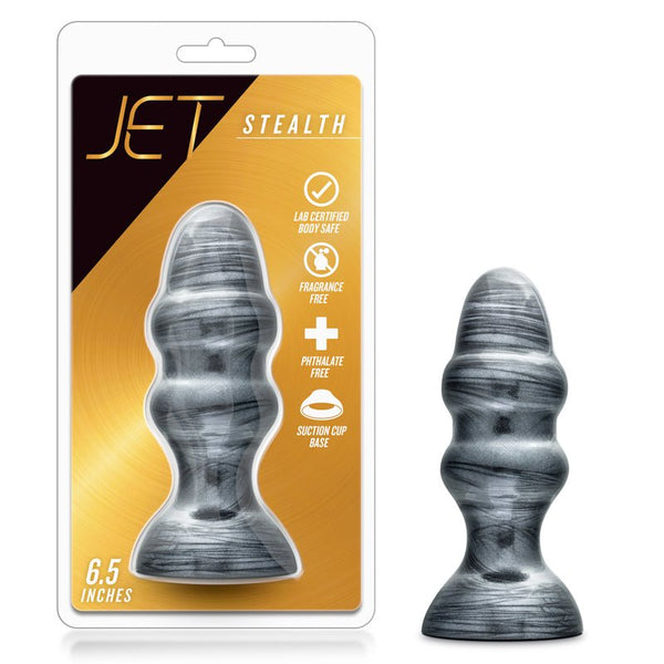 Jet Stealth 6.5 in. Anal Plug Carbon Metallic Black - Royal Sins