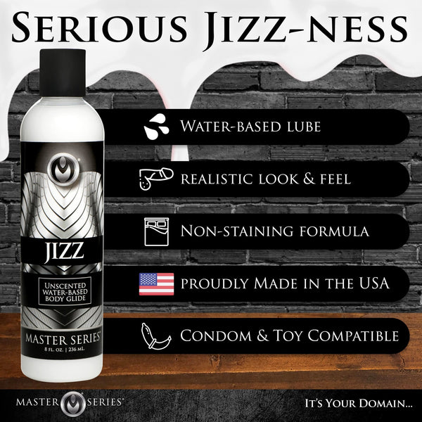 Jizz Unscented Water - Based Lube 8oz - Royal Sins