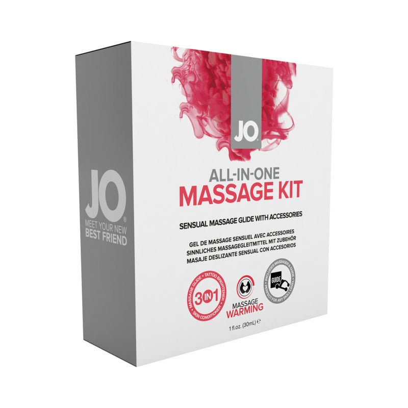 JO All - In - One Sensual Massage Glide Kit Warming 1 oz. - Royal Sins