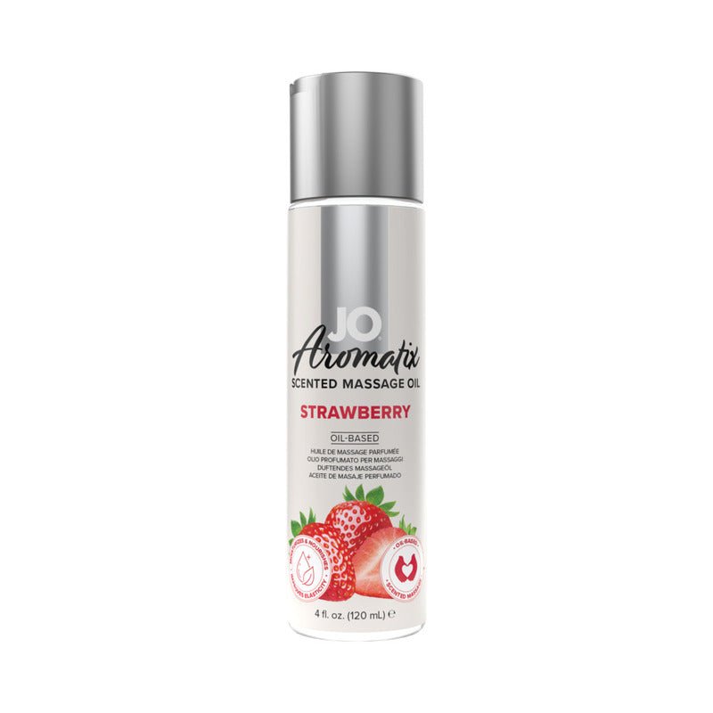 JO Aromatix Strawberry Scented Massage Oil 4 oz. - Royal Sins