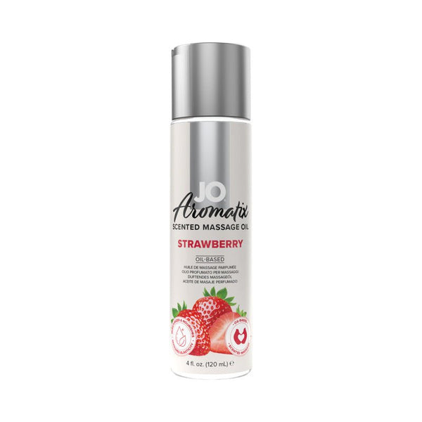 JO Aromatix Strawberry Scented Massage Oil 4 oz. - Royal Sins