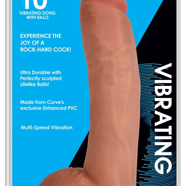 JOCK 10 Inch Vibrating Dong with Balls - Royal Sins