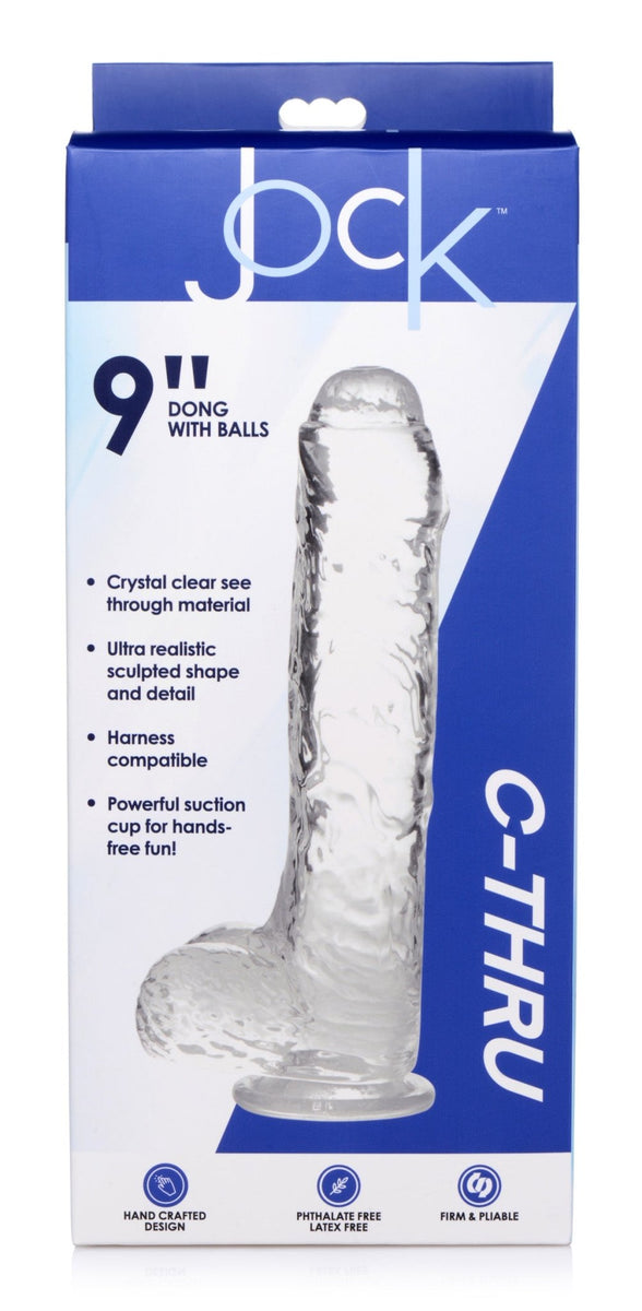 Jock C - Thru Dildo with Balls - 9 Inch - Royal Sins