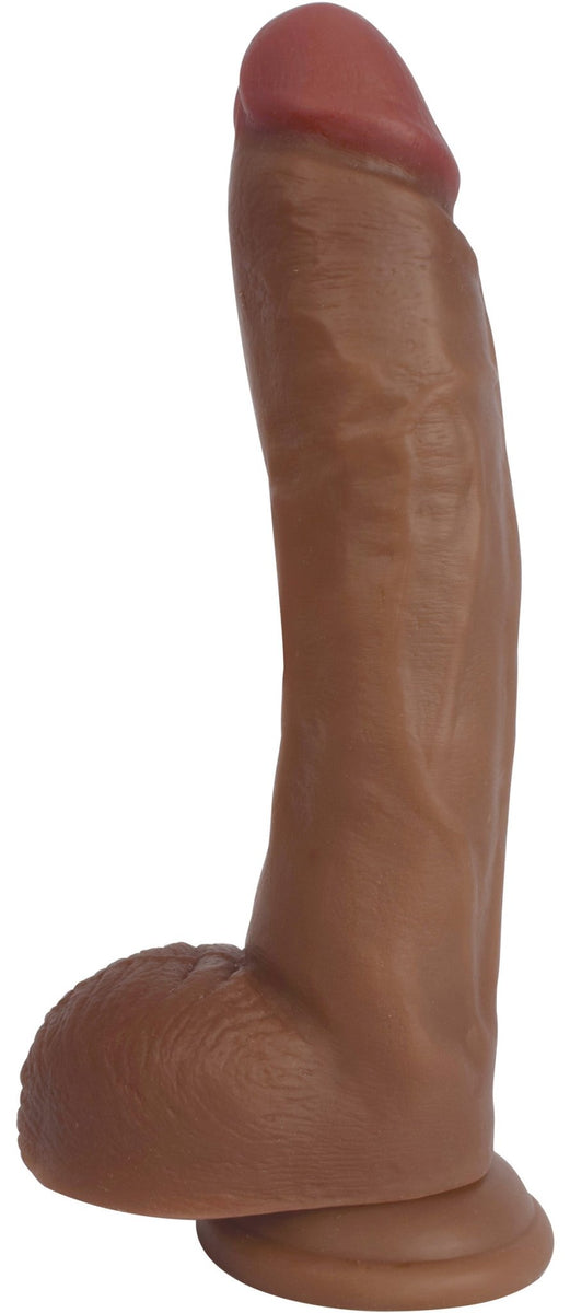 Jock Dark Bareskin Dildo with Balls - 9 Inch - Royal Sins